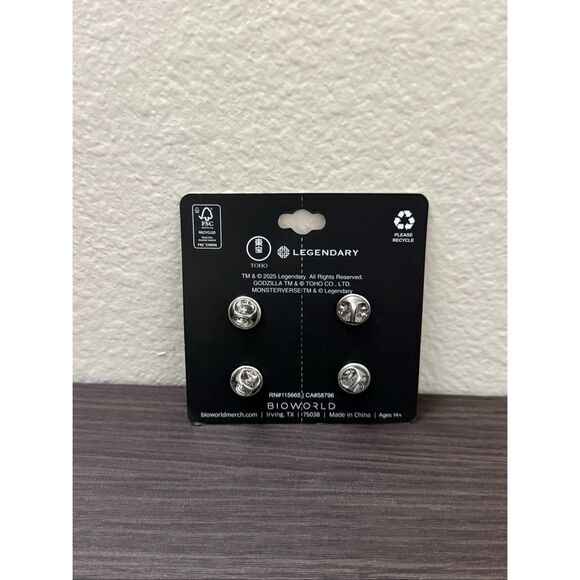 Godzilla X Kong: The New Empire Connecting Enamel Pin Set - Picture 2 of 2